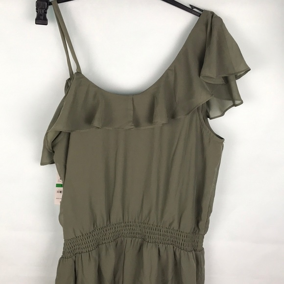 NWT Macy's asymmetric khaki Jumpsuit Romper - Picture 8 of 8